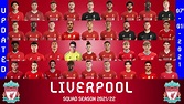 LIVERPOOL FC SQUAD 2021/22 - UPDATED || Premier League || Confirmed ...