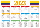 Calendario 2023 Colombia Con Festivos PDF