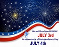CLOSED IN OBSERVANCE OF INDEPENDENCE DAY | West Sound Utility District