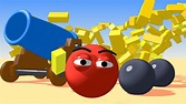 VIDS for KIDS in 3d (HD) - Learn Colors with Cannon Balls for children ...