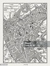 Historischer Stadtplan Von Lüttich Belgien Veröffentlicht 1897 Stock ...