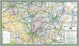 South Yorkshire - UK County Map Paper Laminated - 50 x 85 cm: Amazon.co ...