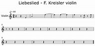 Liebeslied - F. Kreisler violin - Sheet music for Violin