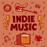 Indie music festival poster or flyer template Illustration of music ...