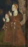 La reina Juana Manuel y una de sus hijas (Detalle del cuadro de la ...
