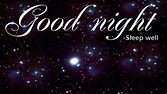 Good Night Sleep Well Word In Glittering Stars Background HD Good Night ...