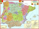 Mapa Portugal Espanha Península Ibérica Enrolado 120x90 Cm - R$ 23,50 ...