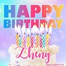 Animated Happy Birthday Cake with Name Zheng and Burning Candles ...