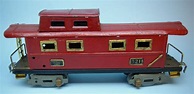 Vintage American Flyer Circa 1930s Tin Toy Train Car Red