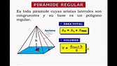 ÁREA Y VOLUMEN DE UNA PIRÁMIDE - YouTube