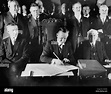 Calvin Coolidge at the signing of the Kellogg-Briand Pact, 1928 Stock ...