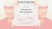 Johannes Dieckmann Biography - German politician (1893–1969) | Pantheon