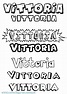 Coloriage du prénom Vittoria : à Imprimer ou Télécharger facilement