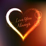 love you always written inside heart vector design illustration ...