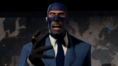 In Team Fortress 2's Meet the Spy video, Blu Soldier kills Blue Spy ...