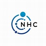 NHC letter technology logo design on white background. NHC creative ...