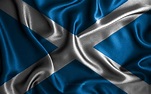 Download imagens Bandeira escocesa, 4k, bandeiras onduladas de seda ...
