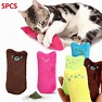 5PCS Cat Toy Cat Catnip Toys Interactive Plush Chew Toy Cat Pillow for ...