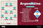 Argentinien Line-up Fußball 2022 Turnier Endphase Vektorgrafik. Country ...