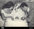 VIC DAMONE with wife Pier Angeli and son Perry Farinola 1955.Supplied ...