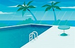 Swimming Pool With Ocean View 2850118 Vector Art at Vecteezy