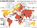 INFOGRAFICA - La mappa mondiale della corruzione. Italia come Ghana e ...