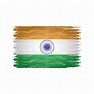 India Flag With Watercolor Painted Brush PNG , Índia, Bandeira, Vetor ...