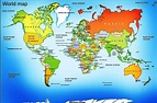 Detailed map of the World on Maps-RF.com