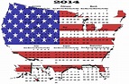 Calendar 2014 - United States Map W Free Stock Photo - Public Domain ...