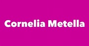 Cornelia Metella - Spouse, Children, Birthday & More