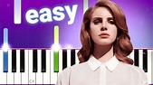 Lana Del Rey - Video Games (100% EASY PIANO TUTORIAL) - YouTube