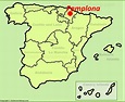 Pamplona location on the Spain map - Ontheworldmap.com