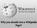 Why you should own a Wikipedia Page? - Sggreek.com
