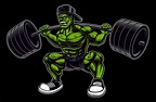 Coloured vector illustration of a bodybuilder with barbell 539168 ...