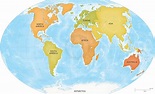 World Map Continents Printable