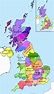 Political Map Of United Kingdom With Borders With Borders Of Regions Images