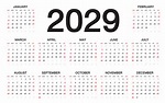 Vetores de Vetor De Modelo Calendário 2029 Set De 12 Meses Calendário ...