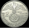 2 Reichsmark 1939 J - Paul von Hindenburg, Al Treilea Reich (1933-1945 ...