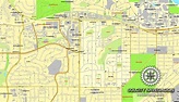 Madison, Wisconsin, US printable vector street City Plan map, full ...