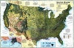 "United States: The Physical Landscape" 1996 map by National Geographic ...