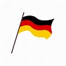 Waving flag of Germany country. Isolated german tricolor flag on white ...