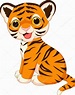 Download - Cute baby tiger cartoon — Stock Illustration #27382693 ...