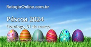 Páscoa 2024 - Temporizador online (timer) - RelogioOnline.com.br