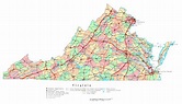 Large Detailed Tourist Map Of Virginia With Cities And Towns Images ...