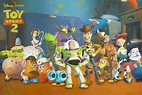 DISNEY/PIXAR "TOY STORY 2" POSTER -Woody & Buzz Standing With All The ...