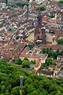 Freiburg im Breisgau aus der Vogelperspektive: Kirchengebäude ...