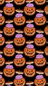 Halloween Pumpkin Brain Repeat Pattern by Casper Spell - Cute Spooky ...