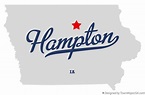 Map of Hampton, IA, Iowa