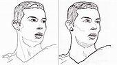 Aprende a dibujar a Cristiano Ronaldo. Muy fácil. Paso a paso. - YouTube