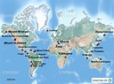 StepMap - Vulkane der Erde - Landkarte für Welt